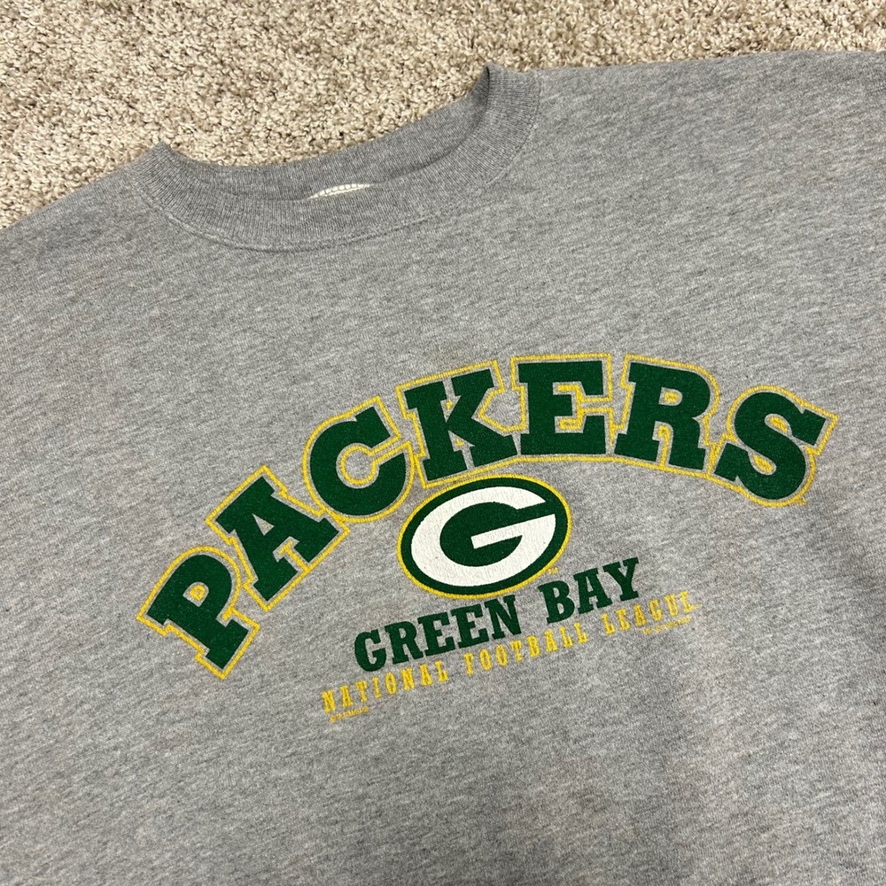 Vintage Green Bay Packers Sweatshirt Lee Sport Made In USA Nutmeg NFL Medium 90s